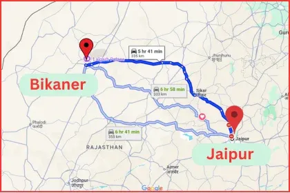 Jaipur to Bikaner Taxi Service with one way taxi