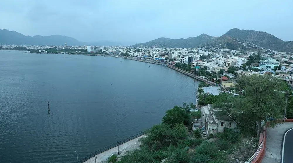 Ana Sagar Lake Ajmer sunset view Rajasthan
