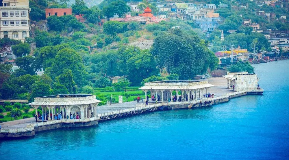 Ana Sagar Lake Ajmer scenic view Rajasthan