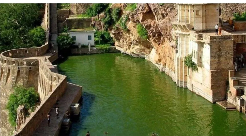 Gaumukh Reservoir Chittorgarh sacred water source fort