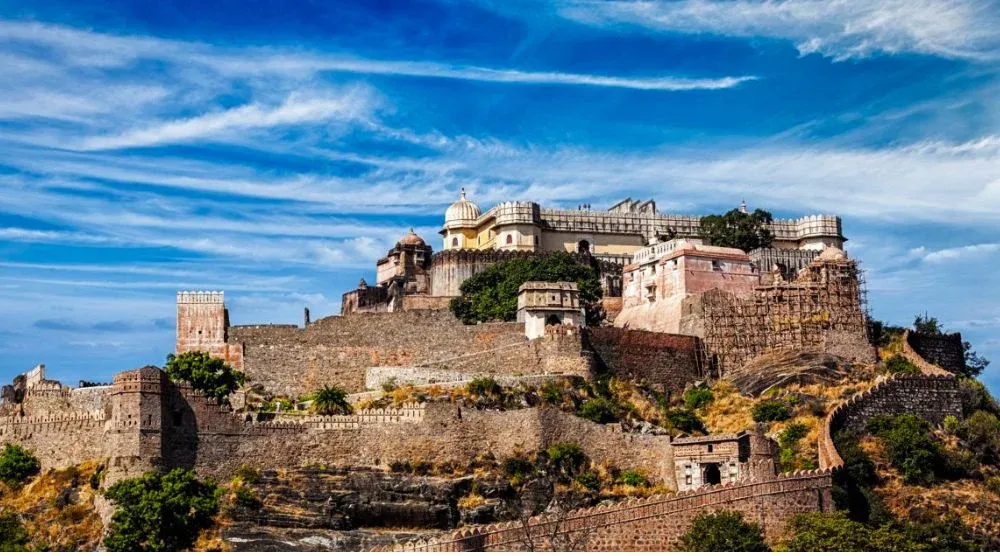 Kumbhalgarh Fort panoramic view Aravalli hills Rajasthan