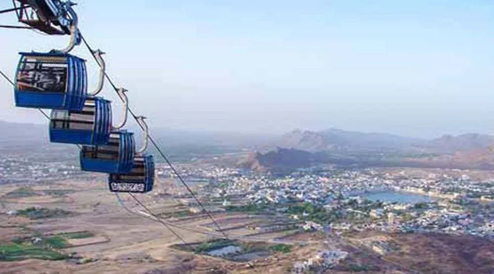 Pushkar ropeway Savitri temple cable car ride